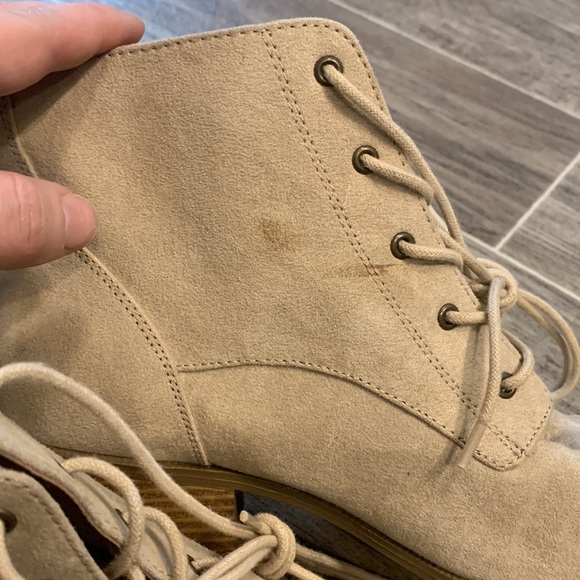 JustFab cream pointed heel boot 9.5 - Picture 5 of 5